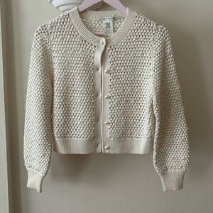 Alice & Olivia Ivory beaded cardigan